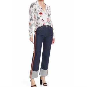 Mother Superior THE DUSTER CUFF FRAY Straight Leg Jeans